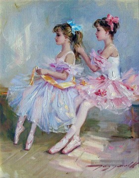 Hübsche Frau KR 023 Little Ballet Dancers Ölgemälde